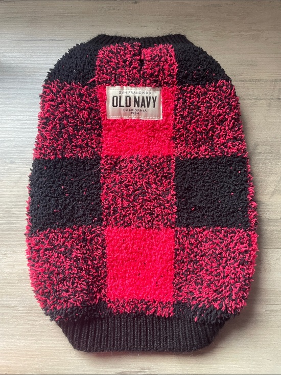 Old Navy Other - 🩵 5 for $25 🩵 Old Navy Red & Black Buffalo Plaid Fuzzy Dog Sweater